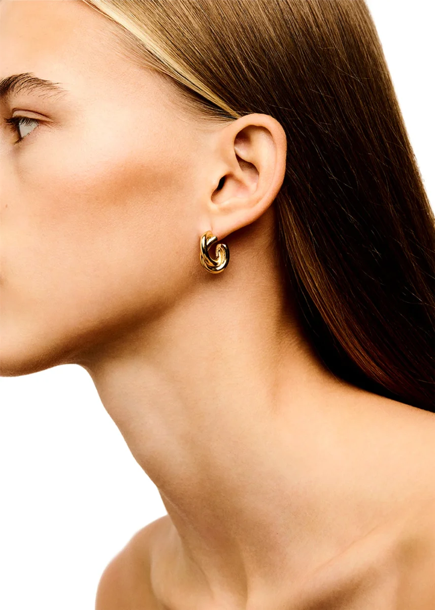 The Diana Earrings Gold - Image 3
