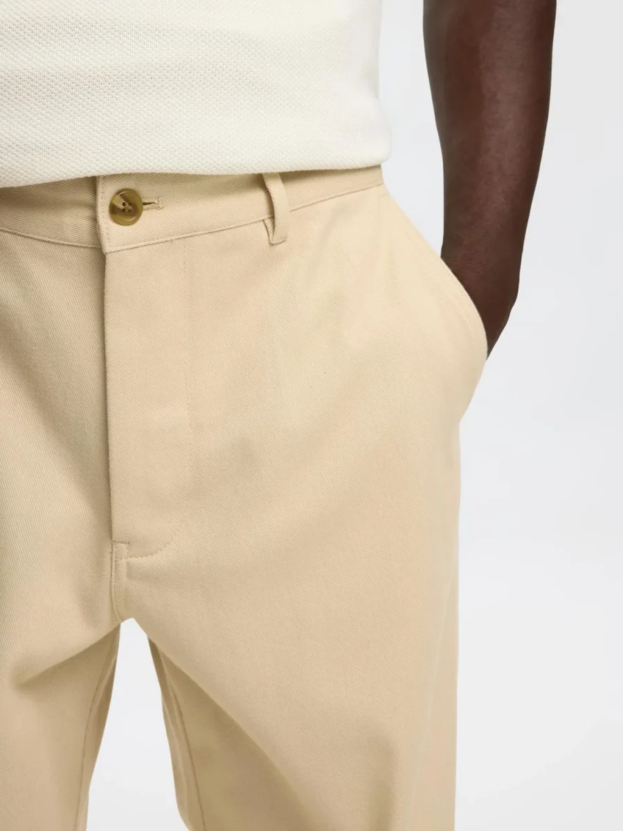 Regular Harry Twill Bukser - Beige/ Oatmeal - Image 5