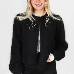 Amelia Chunky knit black Cardigan