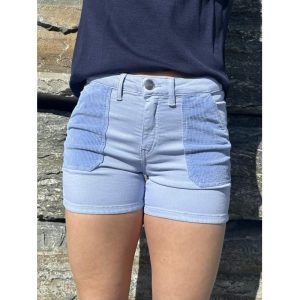 ISLOW Emilia Drill Shorts Dame Bleu Ciel