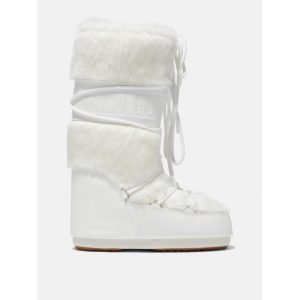 Moon Boot MB Icon Faux Fur Dame Optical White