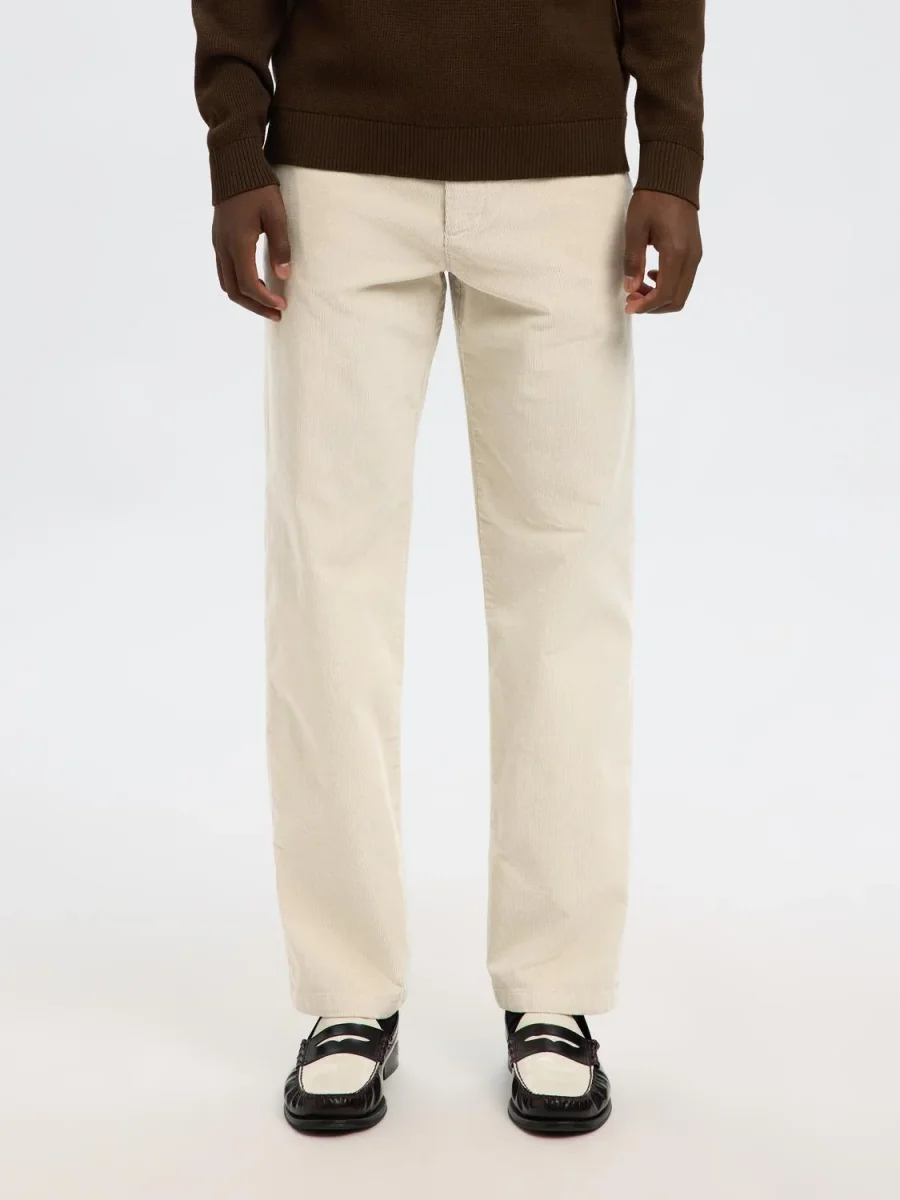 Straight Miles Cord Bukser - Beige/ Moonstruck - Image 3