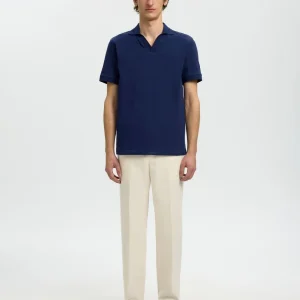 Milan Polo-Shirt - Beige/ Ocean Cavern