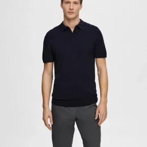Berg kortarm Polo Genser - Blå/ Navy Blazer