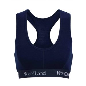 WoolLand Sandfjellet Bra 2 Dame Blue Ink