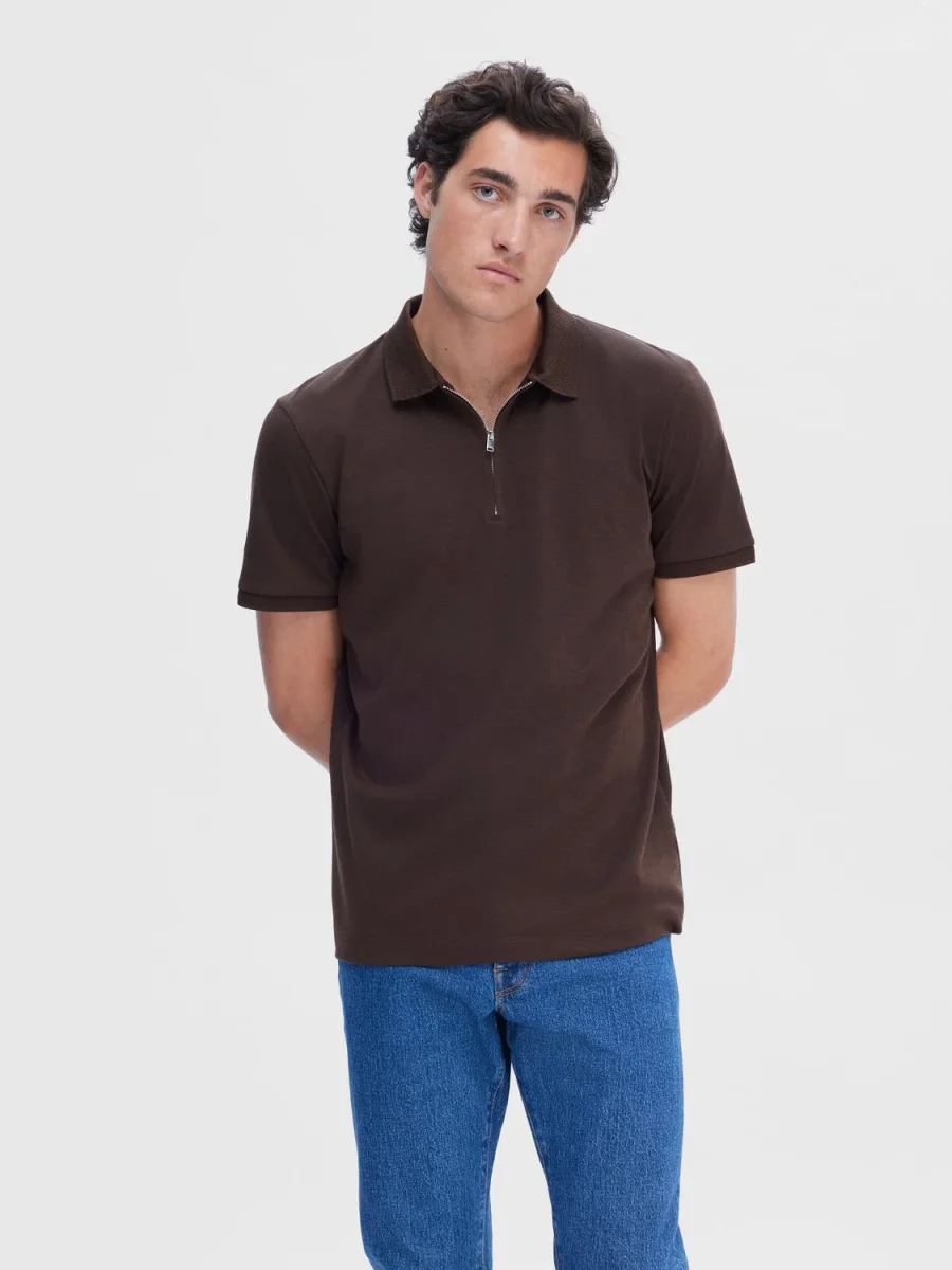 Fave Polo-Shirt - Brun/ Demitasse - Image 3