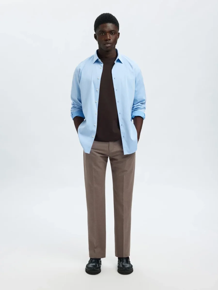 Slim Theo Dressbukser - Brun/ Morel