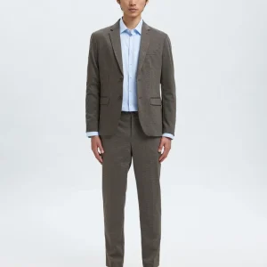 Slim Aitor Dressbukser - Brun/ Demitasse
