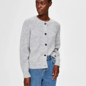 Lulu kort ullcardigan - Grå