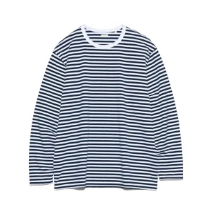 Coolmax Stripe Jersey L/S Tee Navy