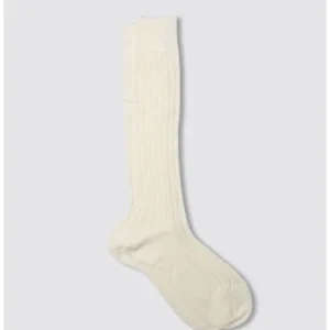 College Cotton Socks - Ecru