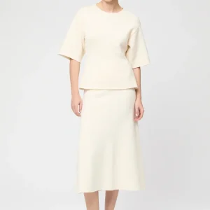 Milano Knit Maxi Skirt - Macadamia
