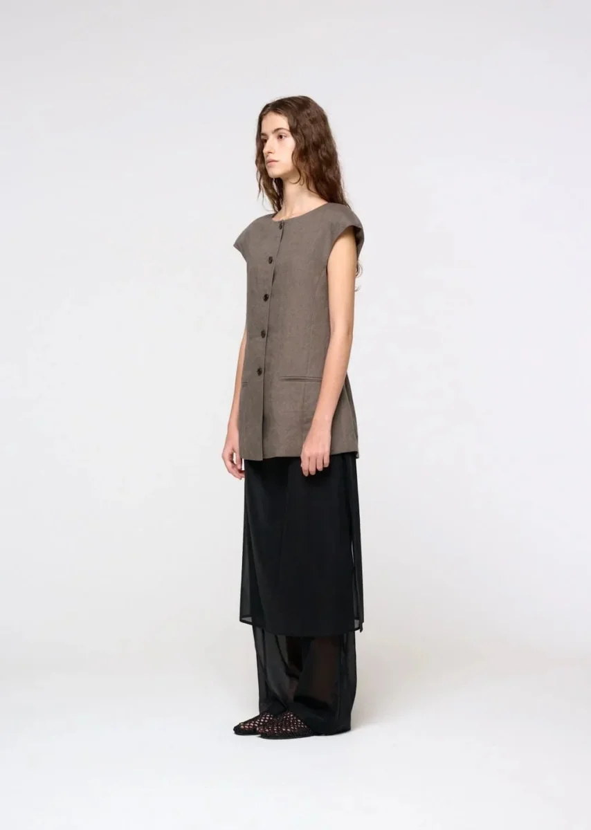 Sheer Layered Pants - Black - Image 3