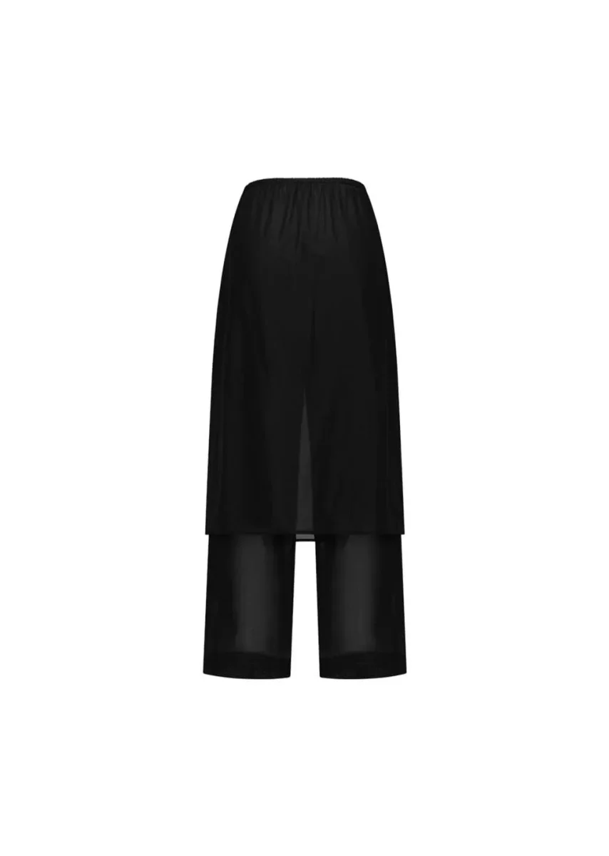 Sheer Layered Pants - Black - Image 6