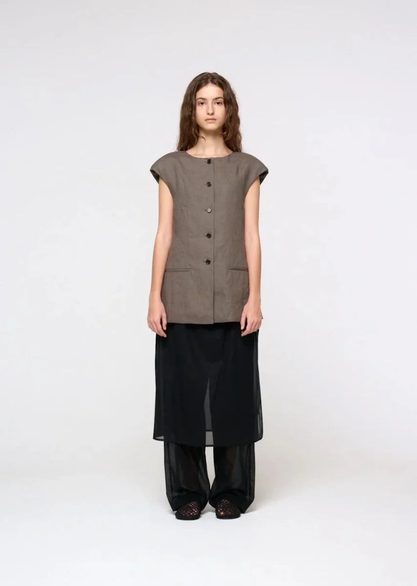 Sheer Layered Pants - Black