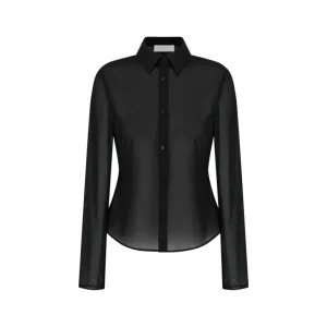 Sheer Slim Shirt - Black