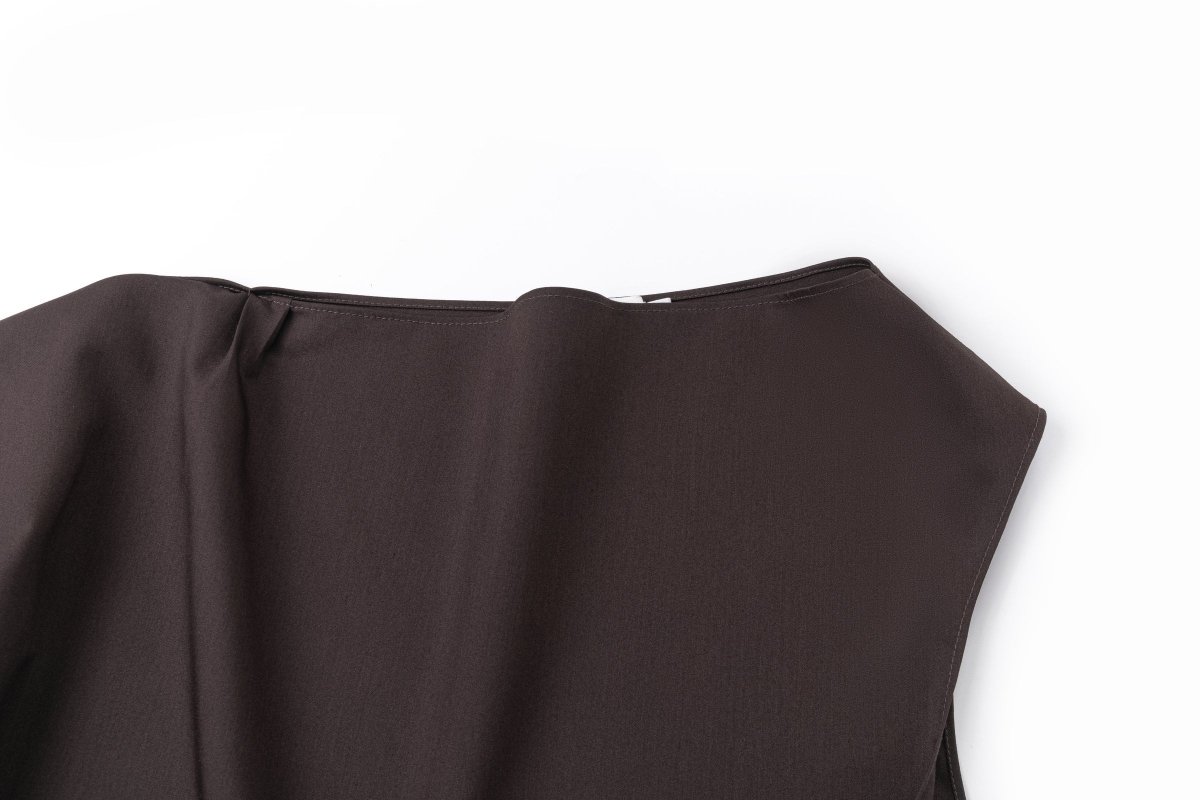 Triti Draped Top - Brown - Image 8